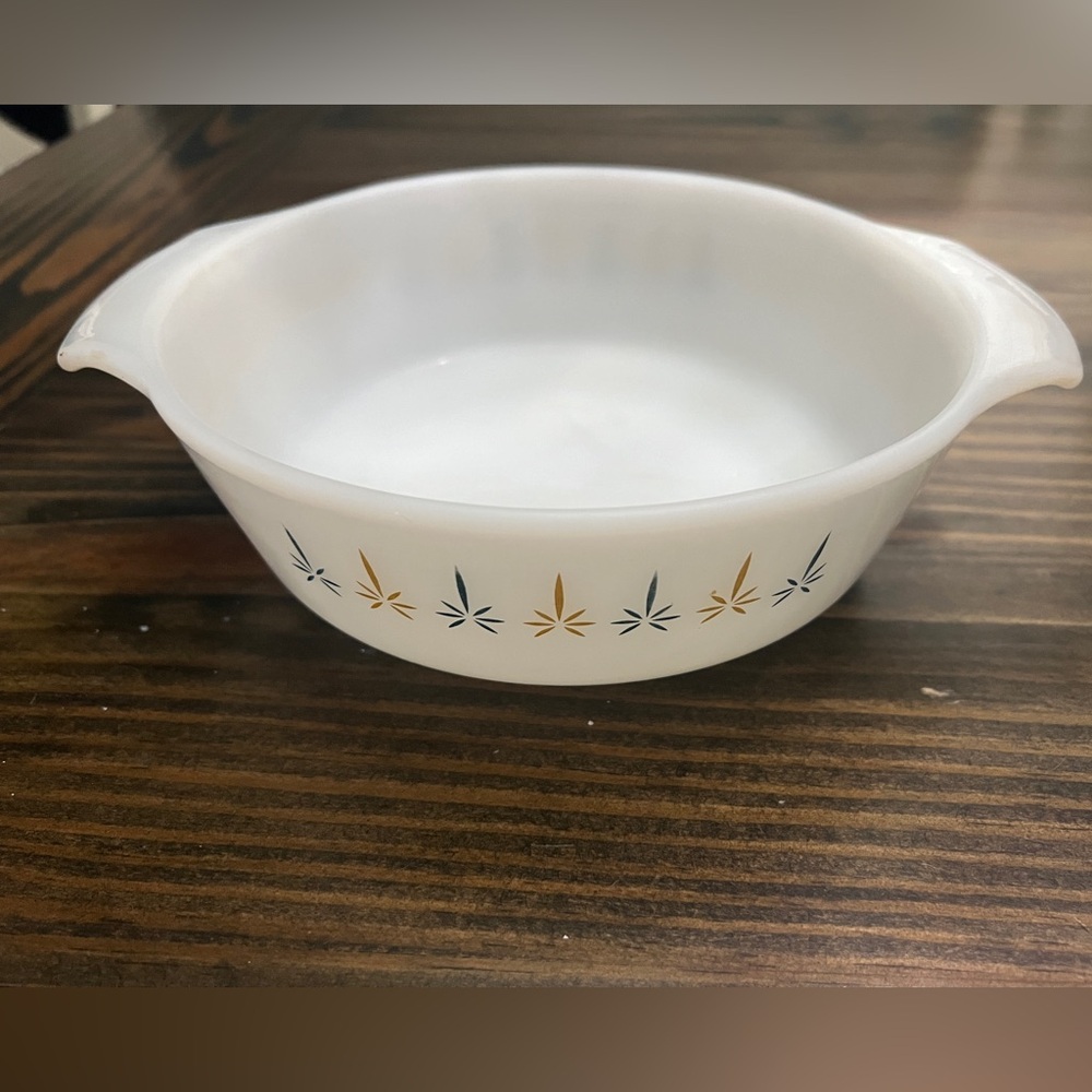 Anchor Hocking Fire King 1 Qt. Casserole Dish Candle Glow  Design‎ 436 USA